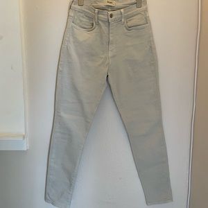 Good condition Baldwin Karlie High Rise Cropped Skinny Jean in Bone